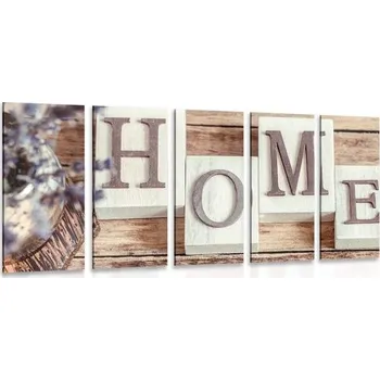 Obraz Dovido 5-dílný obraz písmenka Home