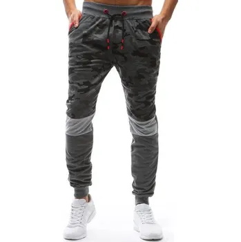 Buďchlap Maskáčové trendy tepláky v antracitové barvě