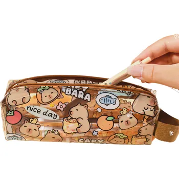 Příborník do zásuvky LEAN Toys Malý Školní Příborník Kapybara Průhledný 19cm