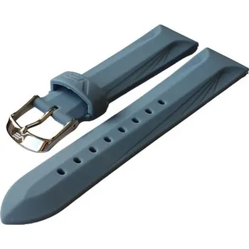 Řemínek na hodinky Silikonový řemínek Vostok Europe pro Undine - modrý/lesklá spona + 5 let záruka a dárek ZDARMA