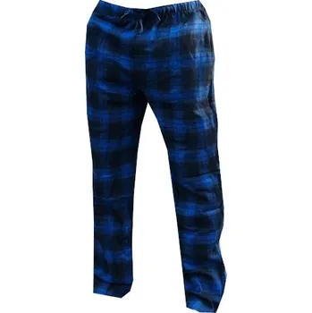 Pánské pyžamo xcena Flanelové domácí kalhoty modré Velikost: XXXL