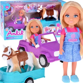 Sada panenky WOOPIE ROYAL Niki s koňským vozem a přívěsem