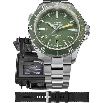 Hodinky Traser P67 Diver Automatic Green Set ocel a pryž + 5 let záruka a dárek ZDARMA