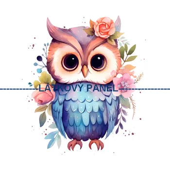 Látkový panel - Sovička - PT-35 Velikost: 50x50cm, Materiál: Mikroplyš