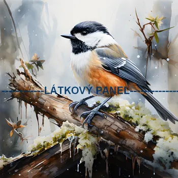 Látkový panel - Sýkorky - PT-38 Velikost: 20x20cm, Materiál: Kočárkovina