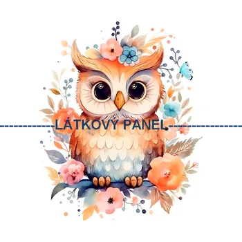 Látkový panel - Sovička - PT-32 Velikost: 15x15cm, Materiál: Úplet