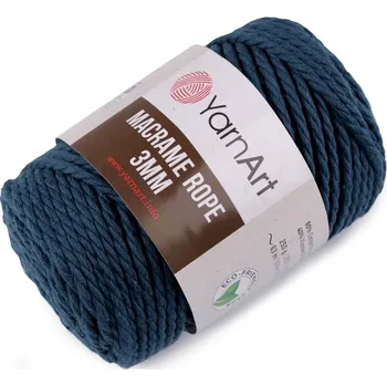 Příze Macrame příze Rope 3 mm 250g - 18 (789) petrolejová
