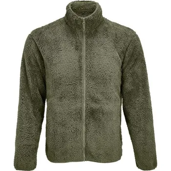 Pánská mikina SOL'S Fleecová chlupatá mikina Finch - Army | 4XL
