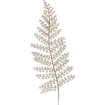 umělá květina Metalický list kapradí zlatá 10 kusů