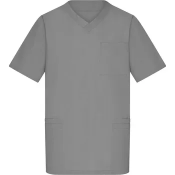 Pánská košile James & Nicholson (Daiber) Pánská zdravotnická halena JN3102 - Středně šedá | 3XL