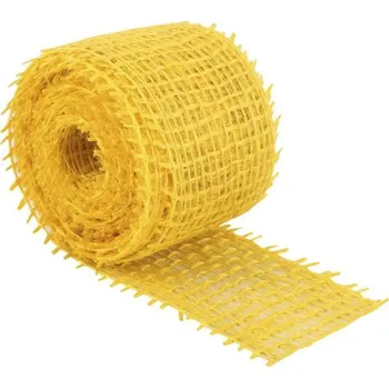 Vánoční dekorace Jutový dekorační pásek - 3m x 4 cm žlutý