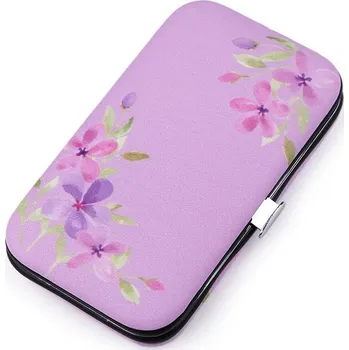 Manikúra v pouzdře s květy - 2 fialová lila