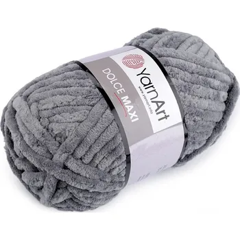 Příze Dolce Maxi 200 g - Pletací žinylková příze 70m - 10 (760) šedá