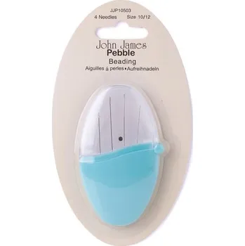 kreativní sada Jehly na korálky John James velikost 10/12 v plastovém pouzdře 4ks