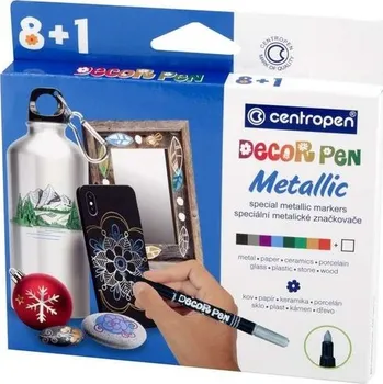 Centropen fixy Decor Pen 2737 metallic sada 8+1ks