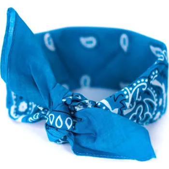 Čepice Šátek do vlasů pin-up světle modrý