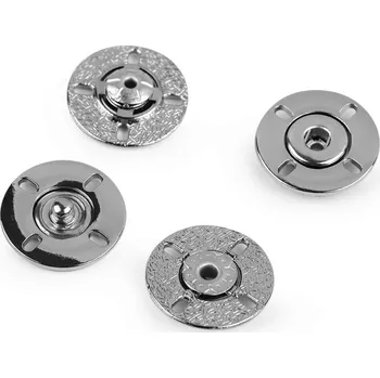 Knoflík Designové patentky / druky Ø21 mm 2 páry - nikl