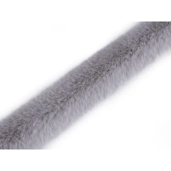 Oděvní / dekorační kožešina šíře 3 cm METRÁŽ - 4 šedá světlá