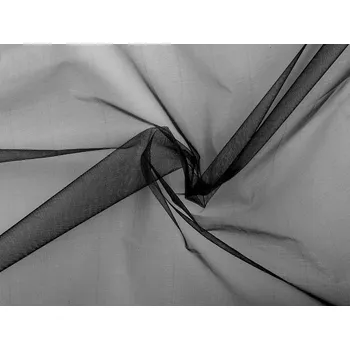 Organza tuhá dekorační METRÁŽ - 7 černá