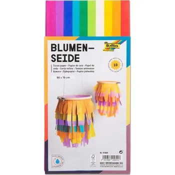 Papír Sada hedvábných papírů 10 listů mix barev