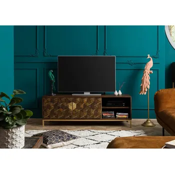 Televizní stolek DIAMOND TV-deska mango 145x45x50 hnědá, olejovaná