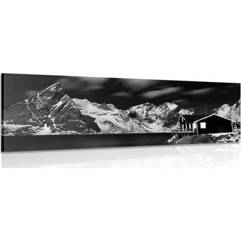 Obraz Dovido Obraz noční krajina v Norsku v černobílém provedení