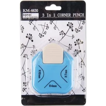 Děrovačka Ozdobná děrovačka rohová se 3 druhy rohů