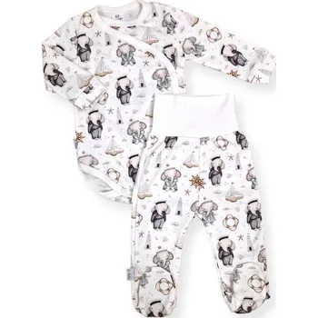 Kojenecká souprava Le Bebe Body + polodupačky U moře - 68