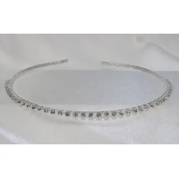 Ozdoba do vlasů Korunky do vlasů - Korunky svatební - 5806-0020 - S00 - Krystal - stříbro