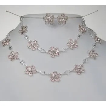 Souprava šperků Soupravy bižuterie - Svatební bižuterie - 5801-0166+5802-0106+5803-0044 - MS05-Krystal,zelená-stříbro