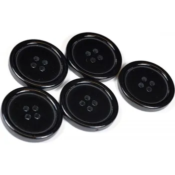 Knoflík Knoflík kabátový 1012 vel.44 - 27,9mm černý 25ks