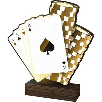 Volný čas Poháry Bauer Dřevěná plaketa WF135 | Karty