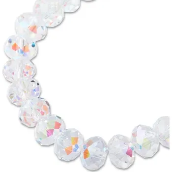 Dětské navlékací korálky Preciosa MC perle Bellatrix 5x8 mm Crystal AB