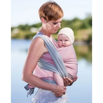 Přeprava dětí Storchenwiege Duet Leo rosé-šedá - délka 4,1m