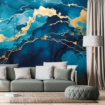 Tapeta Dovido Samolepící tapeta imitace modrý mramor