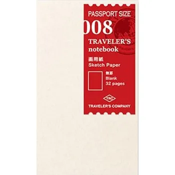 Sešit TRAVELER'S&nbsp;COMPANY TRAVELER'S 008 — Sketch Paper Notebook (Passport)