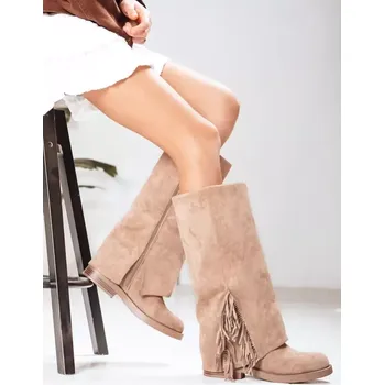 Dámské kozačky Dámské boty DSTREET ZY1269 KHAKI 40