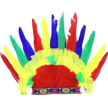 Karnevalový doplněk Čelenka indian s peřím