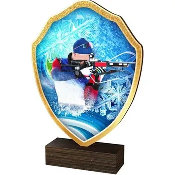 Poháry Bauer Dřevěná plaketa TFRW427 | Biatlon