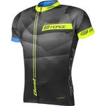 FORCE Dres s krátkým rukávem FORCE BEST, černo-fluo - XXXL