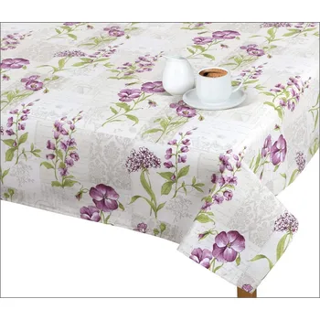 ubrus Ubrus EMA fialové květy - 100x100 cm