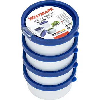 Dóza na potraviny WESTMARK Dóza do mrazáku Trio 83 × 39 mm, 100 ml, na bylinky, 4 ks
