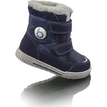 Chlapecká zimní obuv dětské zimní boty s kožíškem POLARFOX, 2 suché zipy, BUGGA, B00173-04, modrá - 29
