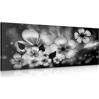 Obraz Dovido Obraz fantazie květin v černobílém provedení