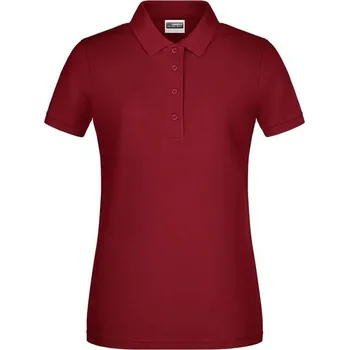 Dámské oblečení James & Nicholson (Daiber) Dámská polokošile z biobavlny 8009 - Vínová | S