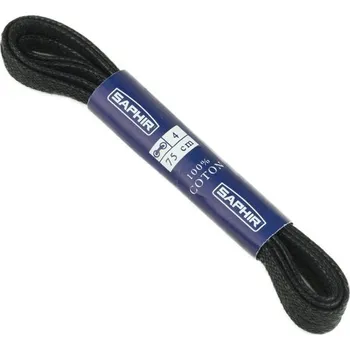 Tkaničky do bot Saphir Flat Waxed Laces — Black