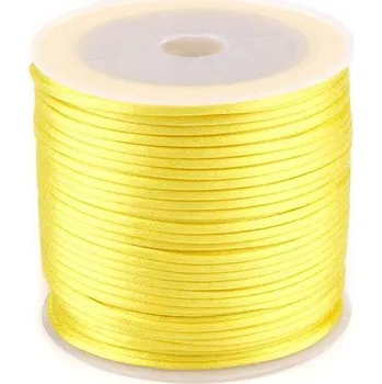 Příze Saténová šňůra Ø1 mm - 4 žlutá narcisová