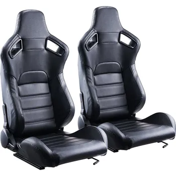 Vevor Závodní sedadla 2 ks, nastavitelná, pvc kůže, hr pěna, na gokarty