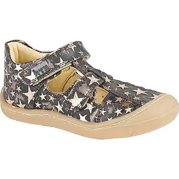 Dívčí baleríny Dětská letní obuv, sandály KTR - černá star - 21