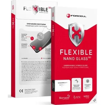 Forcell Flexible 5D Full Glue hybridní sklo, iPhone 15 Plus, černé